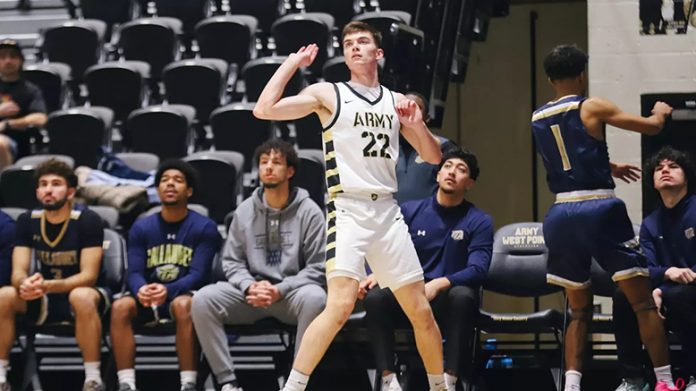 Kevin McCarthy led Army in scoring with 18 points, shooting an efficient 7-for-9 from the field and 4-for-5 from three. Photo: Mady Salvani