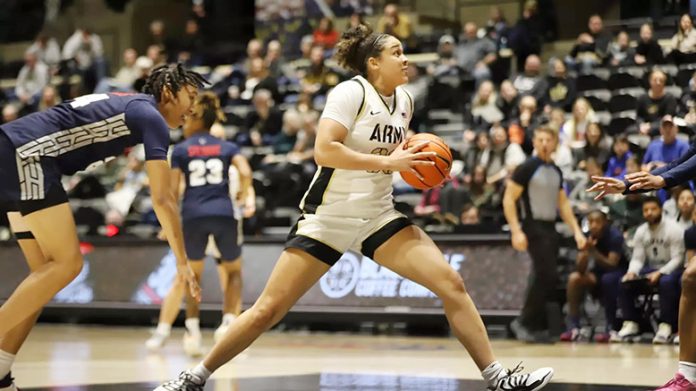 Kya Smith put together the best performance of her career, finishing with 27 points, 22 rebounds and a perfect 15-for-15 mark from the free-throw line.