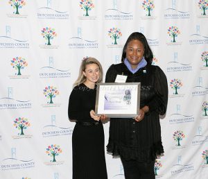 Chelsea Schwarze with Athena Award recipient Desiree Wolfe at the 19th Annual Hudson Valley Athena Awards that were held at the Villa Borghese in Wappingers Falls on Wednesday, December 3, 2025. Hudson Valley Press/CHUCK STEWART, JR.