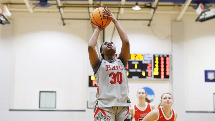 Bard Forward Lexi Miller reached double figures in rebounds for the fifth time this season, with 11. She added four points and two assists. Photo: Zachary Butler