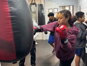 13-year-old Zyranna Ortiz Espinosa trains at Hook Elite Boxing Club.