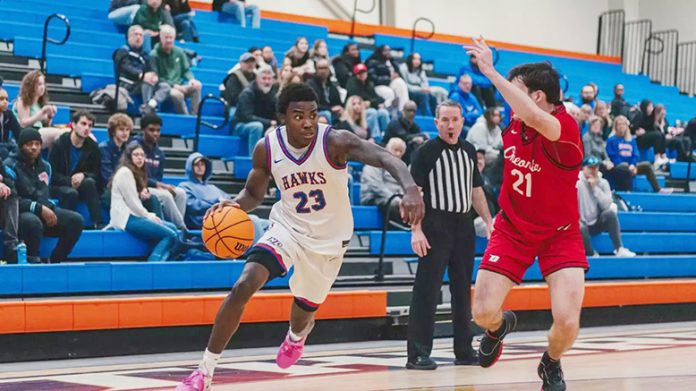 Hawks open up SUNYAC play with loss to visiting Red Dragons. Photo: Jacob Hoyos