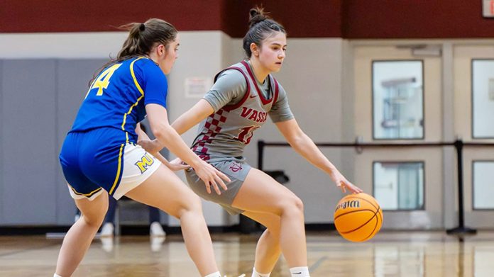 Vassar shot 36.-1-percent overall for the game and went 3-for-20 from three-point range. Photo: Carlisle Stockton