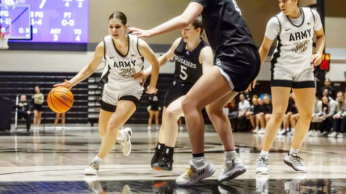 Camryn Tade led the charge with a team-high 20 points and Army was plus-26 while she was on the court.