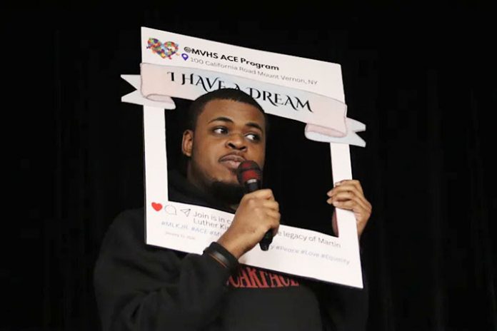 Students in the Academic and Career Exploration (ACE) Program at Mount Vernon High School celebrated Martin Luther King Jr. on Jan. 15 with music, reflection and expressions of hope for the future.