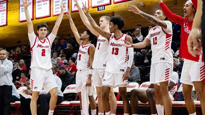 The Marist Men's basketball won its fourth straight with a triumph over Fairfield. Photo: Celia Green