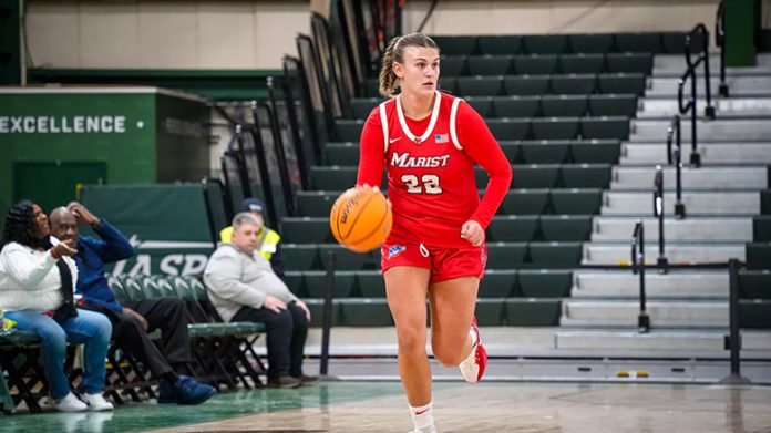 Senior captain forward Ciara Croker scored 14 of her career-high 19 points in the first half. Photo: Tyrell Walden