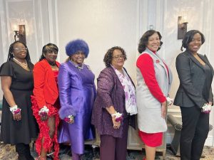 Saturday five community trailblazers were saluted at the 106th Annual Lincoln Douglass Luncheon. From left are; Likkia Moody, Linda Boykin, Terriciena A. Brown, Poughkeepsie Neighborhood Club President, Julia Henry, Colete Atkinson and Olivia S. Farquharson.