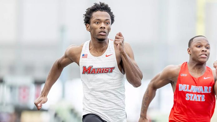 The Marist men's track and field team delivered a historic and record-setting performance at the John Thomas Terrier Classic on Saturday. Photo: Carlisle Stockton