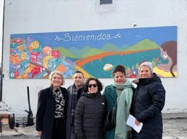 The Orange County NY Arts Council, in collaboration with Orange County Government, celebrated the unveiling of Newburgh’s newest public art installation on Friday, February 6. Photo: Alejandro Lopez