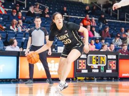 Kya Smith led Army with 15 points and 11 rebounds, marking her 11th double-double of the season.