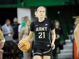 Reese Ericson finished with a team-high 15 points. With her five three-pointers, she moves into fourth all-time in Patriot League history with 282. Her 100 threes this season are the second most in program history and the third most in Patriot League history.