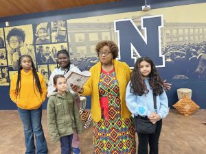New York State Librarian of the Year, Michelle Wright Jump, from Horizons-on-the- Hudson Elementary School, was on hand with some of her students making a moving presentation.