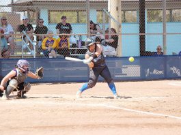 The Mount Saint Mary College softball team was defeated in both of its games in a doubleheader at Ramapo College. Photo: Karina Graziani