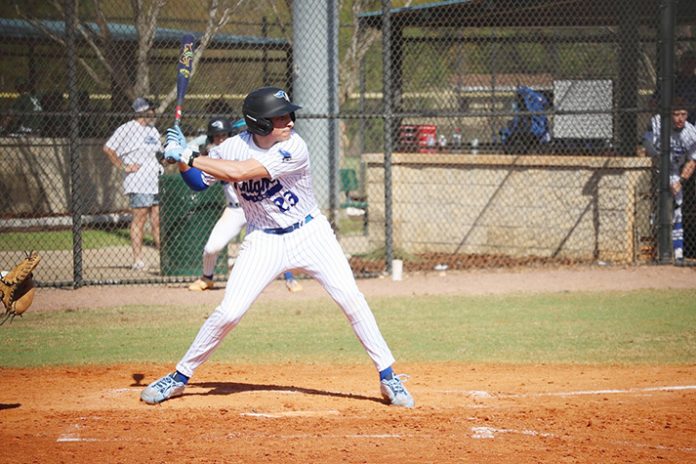 The Mount Saint Mary College baseball team split its Skyline opening series with Old Westbury. Photo: Bob Houk
