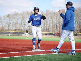 Stephen Volk was a career-best 4 for 5 on the day to go along with four RBIs. Photo: Bob Houk