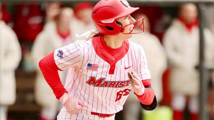 Livia Wiltsie belted a grand slam in Marist's seven-run first. Photo: Carlisle Stockton
