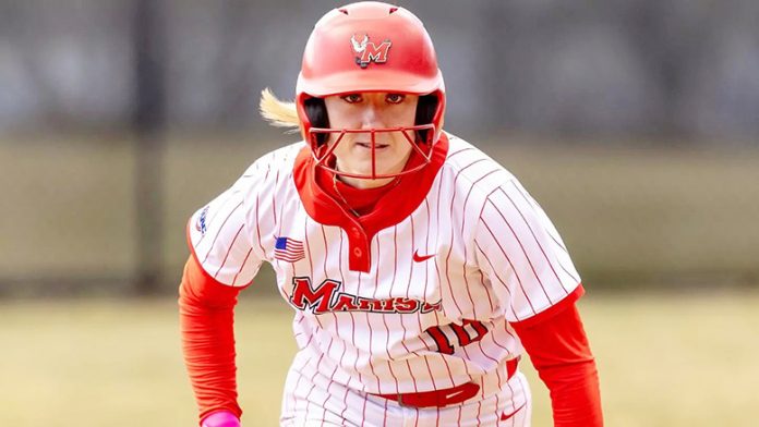 Haley Ahr now has 54 doubles, the highest total in program history. Photo: Carlisle Stockton
