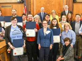 The Westchester County Board of Legislators hosted 13 young adults with developmental disabilities for its first mock legislative session designed specifically for them.