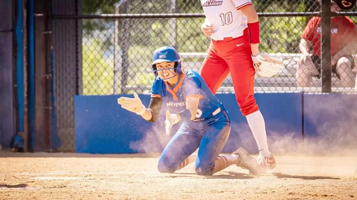 Hawks close out regular season with sweep of Red Dragons; Ella Sharrock becomes program’s new all-time home run leader. Photo: Amy Whitman