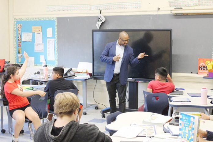 Varian Johnson, author of “Playing the Cards You’re Dealt” and other works, recently spent the day in Poughkeepsie talking to students about the persistence and support systems needed to succeed.