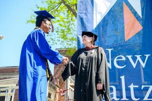 SUNY New Paltz welcomed thousands of guests to campus across a joyful, three-day Commencement weekend on May 15, 16 and 17, 2026, for an enthusiastic celebration of nearly 2,500 new graduates who have earned their bachelor's and master’s degrees. Photo: Robin Weinstein