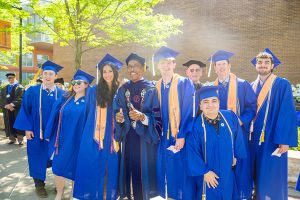 SUNY New Paltz welcomed thousands of guests to campus across a joyful, three-day Commencement weekend on May 15, 16 and 17, 2026, for an enthusiastic celebration of nearly 2,500 new graduates who have earned their bachelor's and master’s degrees. Photo: Robin Weinstein