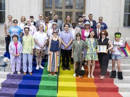 County leaders, residents and advocates gather to celebrate the LGBTQIA+ Community.