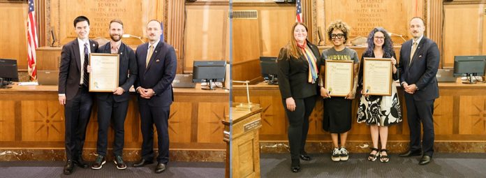 The Westchester County Board of Legislators celebrated LGBTQ+ Pride Month on Monday evening with a ceremony to honor Benjamin Ilany, a decorated Air Force veteran, LGBTQ+ service members advocate, and VFW post commander, and Croton Pride, a community organization dedicated to LGBTQ+ connection, advocacy, and celebration.
