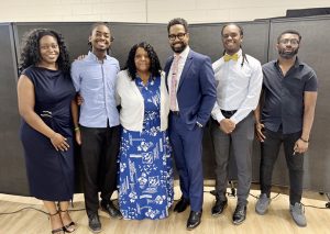 Marena Gates-Clunie (3rd from the left) and the Kingston Chorale performed at The Heaven Bound Church of Deliverance First Annual Men's Day Concert.
