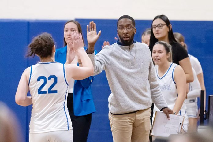 MSMC W Basketball Mount Saint Mary College Director of Athletics Samantha Howe has announced the promotion of Assistant Women's Basketball Coach Geary McLeod to head women's basketball coach. Photo: Lee Ferris