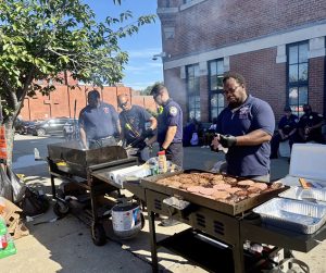 The community enjoyed free food at Newburgh's National Night Out.
