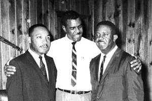 Dr. Anderson (center) became the organizer and leader of the Albany Movement, working with with the Rev. Dr. King (left) and Rev. Abernathy (right) to protest segregation during the Civil Rights era.