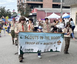 Scouts in the Woods Troop 41 walked in the Spirit of Beacon Day Parade.