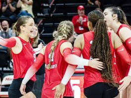 Marist volleyball took on Sacred Heart Saturday evening, with the Red Foxes defeating the Pioneers in four sets.