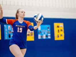 NJAC Rookie of the Week Genevieve Boyle had seven kills,